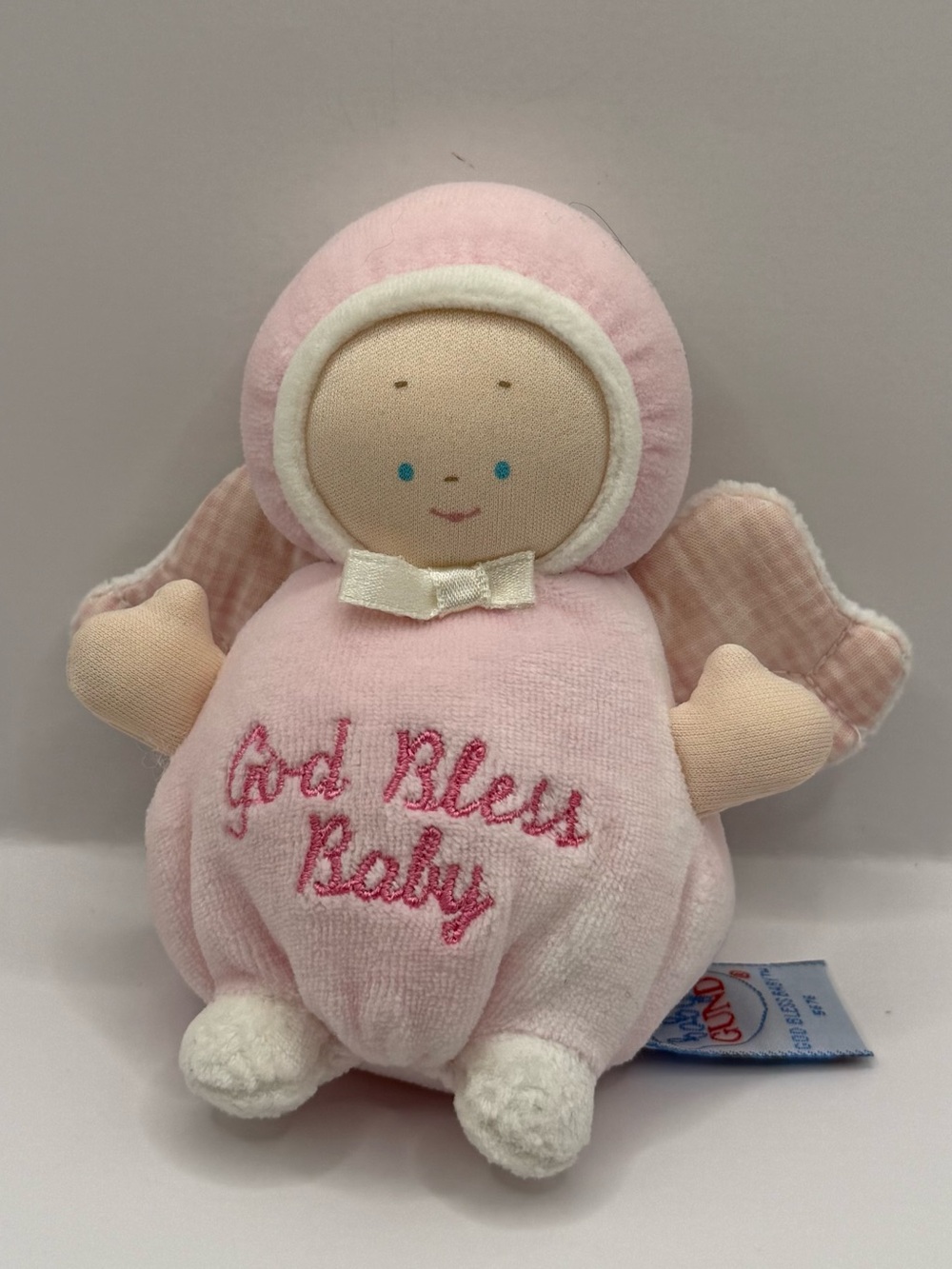 GUND Baby Angel God Bless Baby Rattle Toy Plush #5676